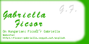 gabriella ficsor business card